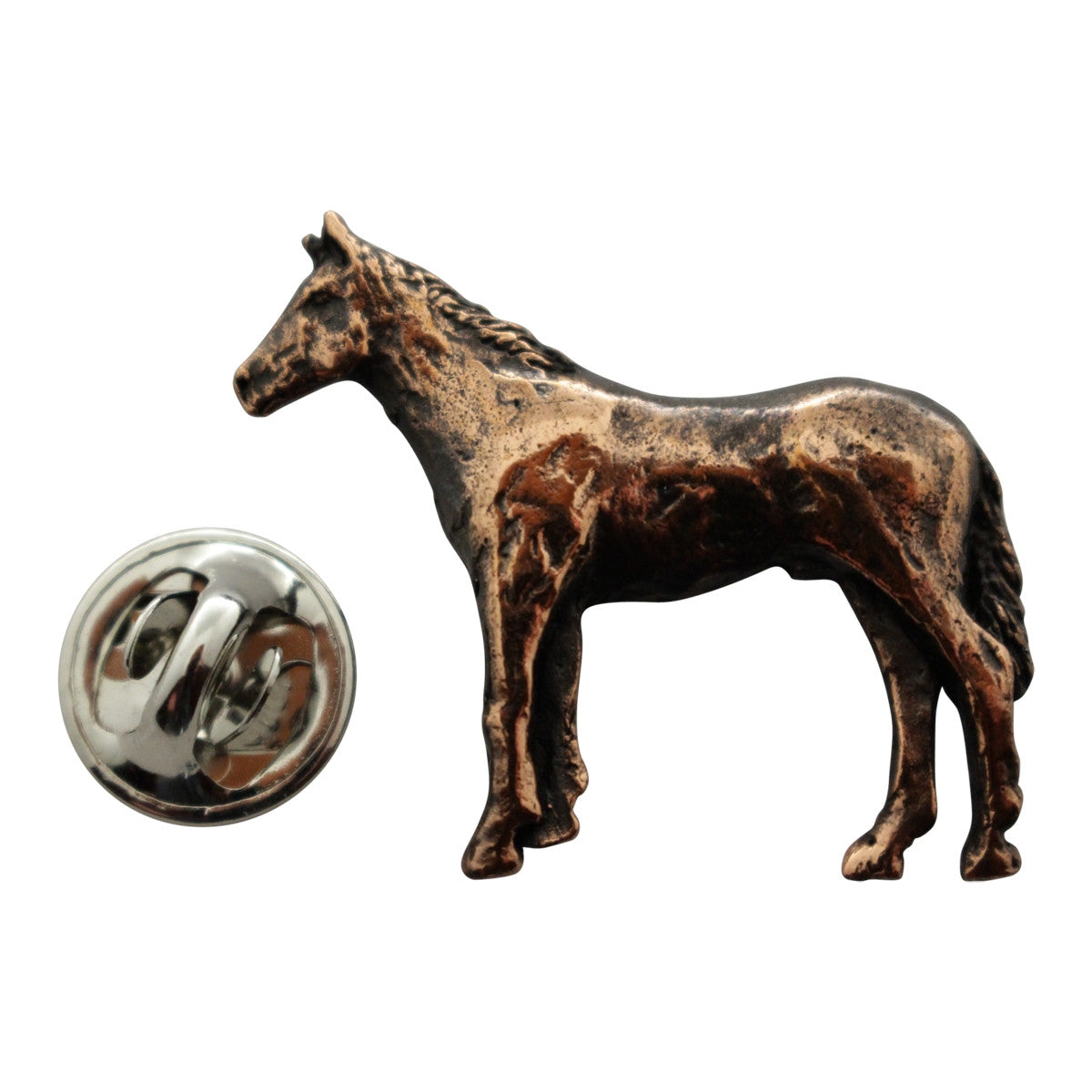 Horse Standing Pin ~ Antiqued Copper ~ Lapel Pin ~ Sarah's Treats & Treasures
